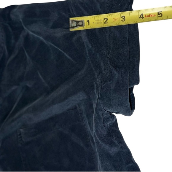 Vince women's minimalist classic blouse buttoned split v neck, navy size S - Picture 4 of 6